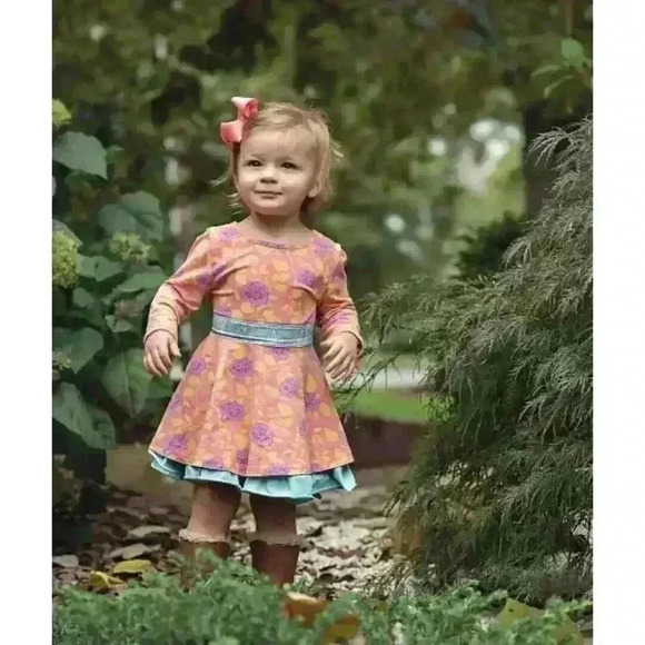 Matilda Jane size 10 Secret Fields Citronella‎ LS floral Dress B16 - Picture 3 of 6